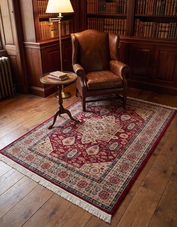 4' 4 x 6' 1 Hand Knotted Bokhara Oriental Wool Rug