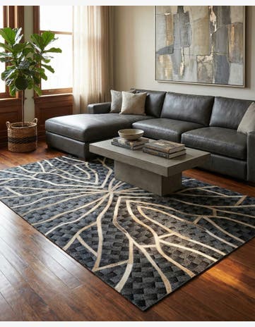 5' 2 x 8' Cowhide - Patchwork Rug