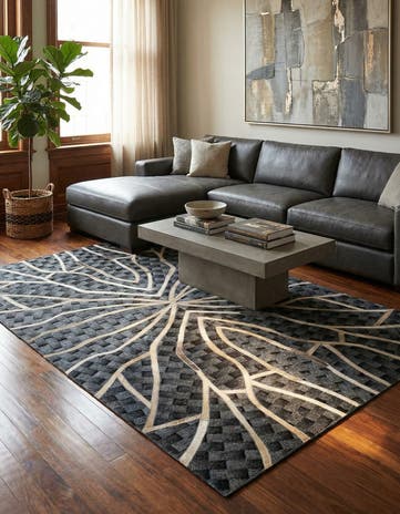 5' 2 x 8' Cowhide - Patchwork Rug