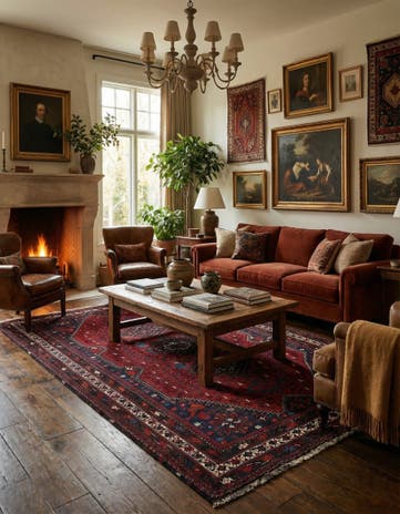6' 8 x 9' 10 Shiraz Wool Rug