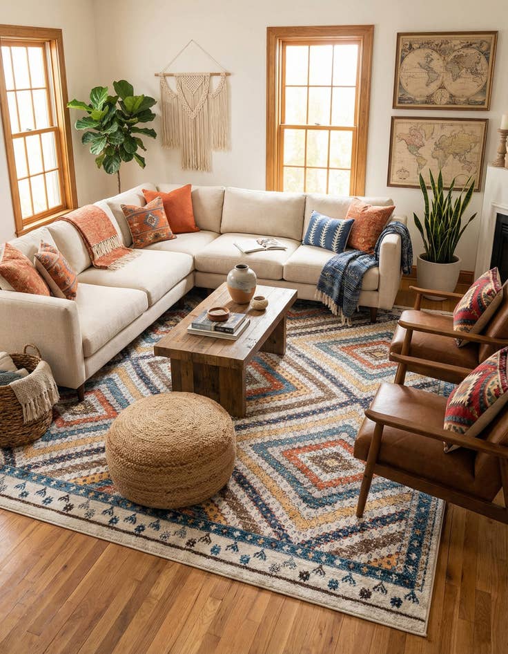 Detail image of  12' x 12' Aramis Square Rug