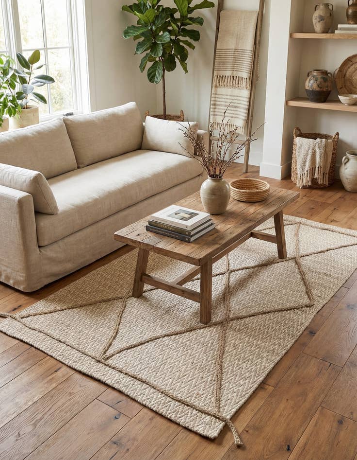 Detail image of 3' 9 x 6' 3  Hand Knotted Darya Wool Rug