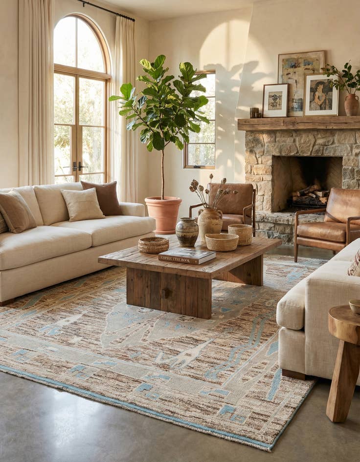 Detail image of 8' 10 x 13' 6  Hand Knotted Moroccan Wool Rug