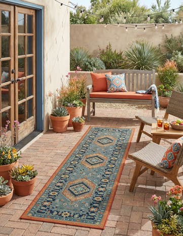 2' 7 x 10' Easy-Clean Baja Indoor / Outdoor Runner Rug