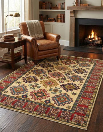 4' x 6' Hand Knotted Kazak Rug
