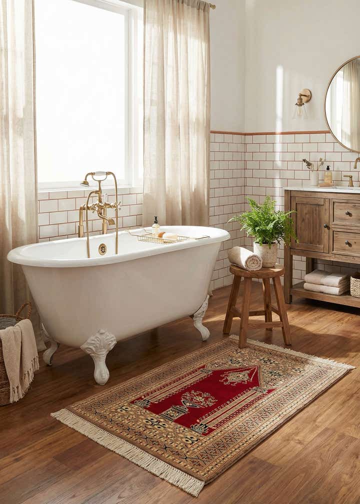 2' 7 x 4' 2 Hand Knotted Bokhara Wool Rug