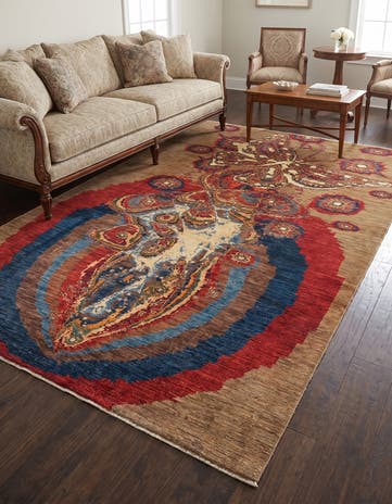 6' 5 x 9' 11 Hand Knotted Ariana Ziegler Rug
