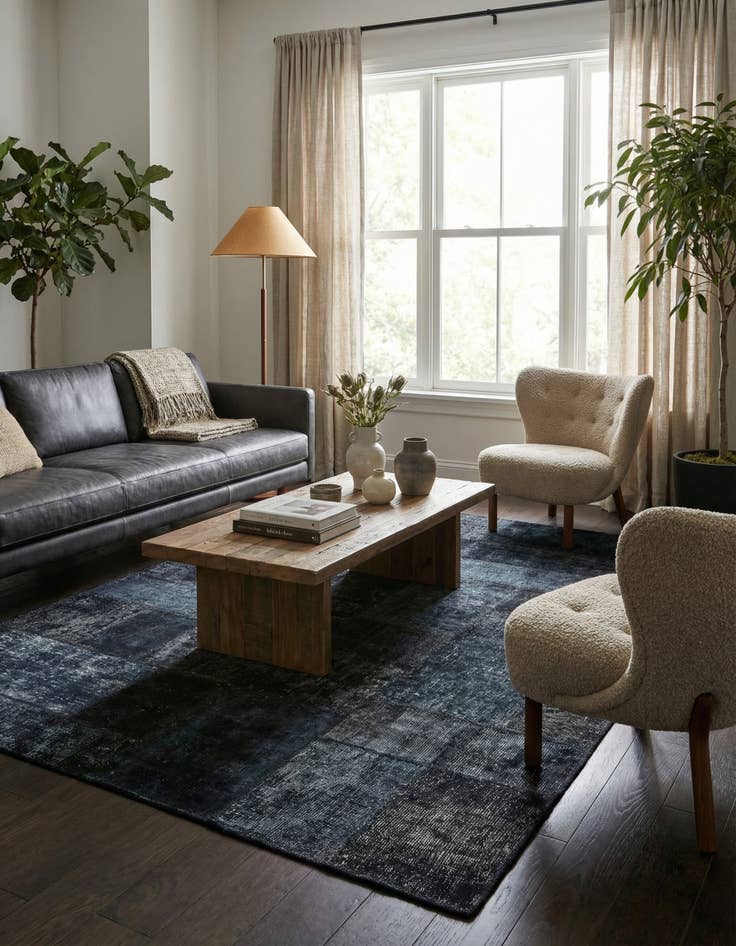 Detail image of 4' 10 x 6' 7  Hand Knotted Ultra Vintage Persian Wool Rug