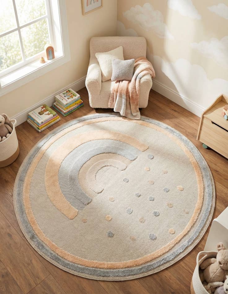 Detail image of 7' x 7' Whimsy Kids Round Rug