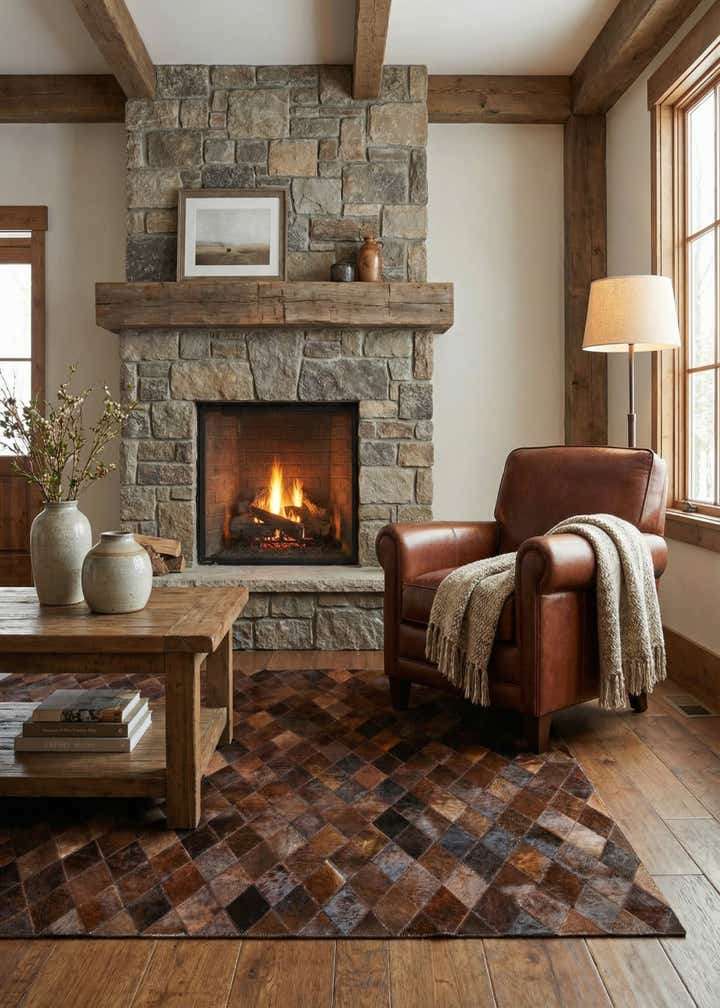 4' 1 x 5' 11 Cowhide Stocks Rug