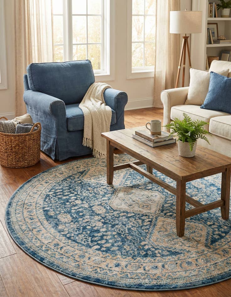 Detail image of  5' 3 x 5' 3 Newport Round Rug