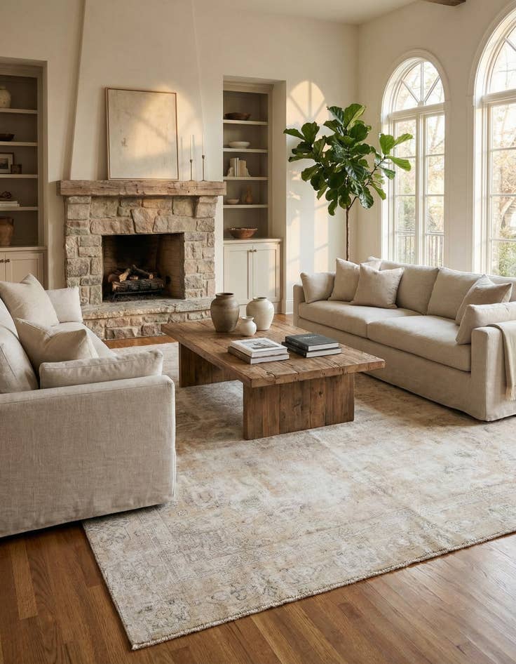 Detail image of 8' 10 x 12' 8 Hand Knotted Ultra Vintage Persian Wool Rug