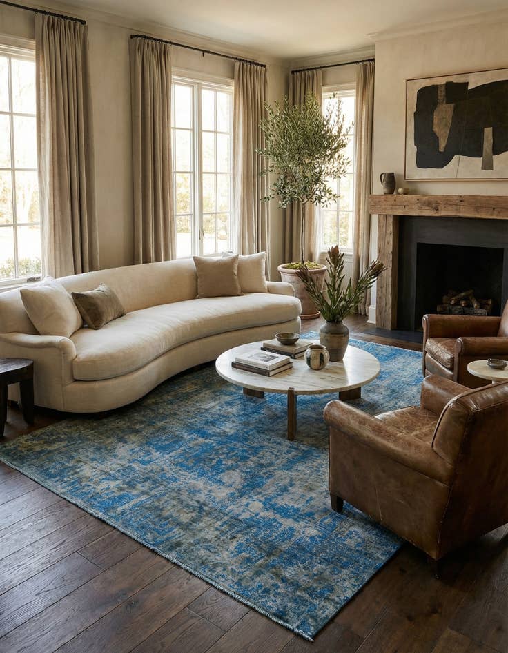 Detail image of  8' 7 x 12'  Hand Knotted Ultra Vintage Persian Wool Rug