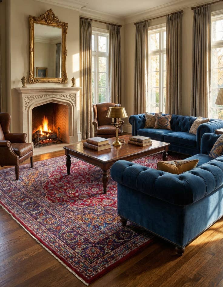 Detail image of 9' 8 x 12' 7  Hand Knotted Mashad Persian Wool Rug