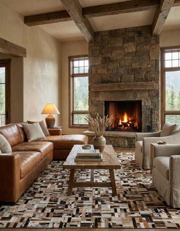 5' x 8' Cowhide - Patchwork Rug