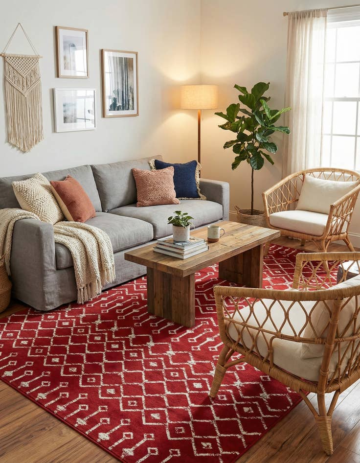 Detail image of 6' x 9' Kasbah Trellis Rug