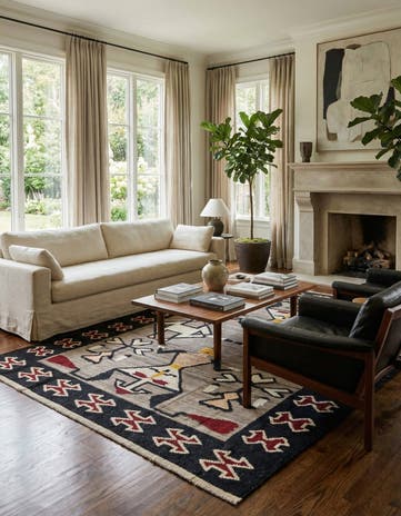 7' 9 x 10' 4 Hand Knotted Darya Wool Rug