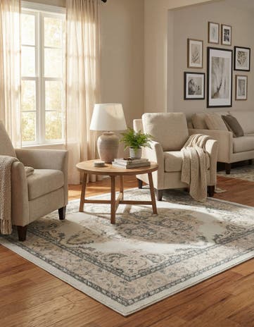 Ivory Parker Square Rug