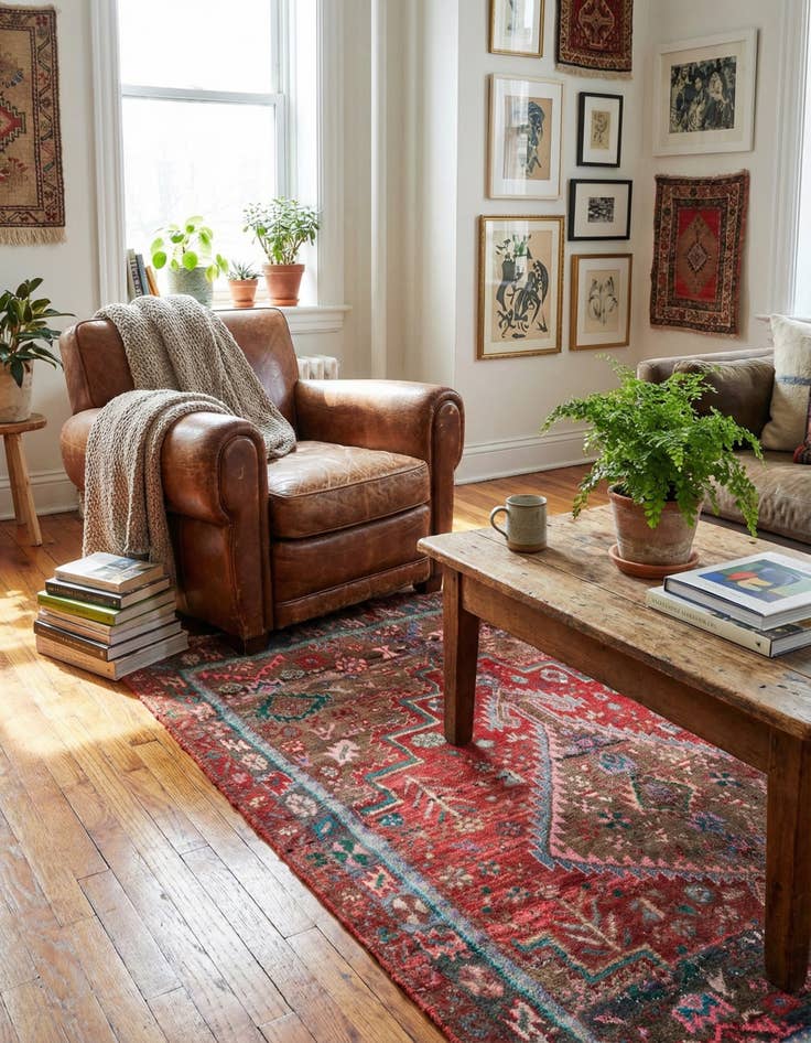 Detail image of 4' x 6' 3  Hand Knotted Ultra Vintage Persian Wool Rug