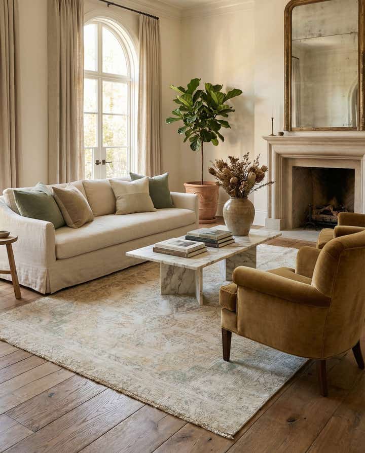 170cm x 275cm Hand Knotted Ultra Vintage Persian Wool Rug