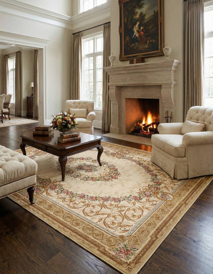 Detail image of 10' x 14' Easy-Clean Traditional Indoor / Outdoor Rug