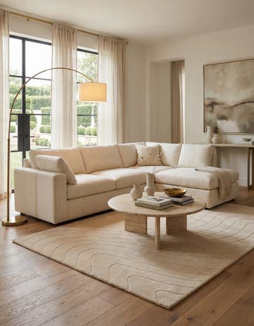 4' 11 x 6' 9 Hand Knotted Darya Wool Rug