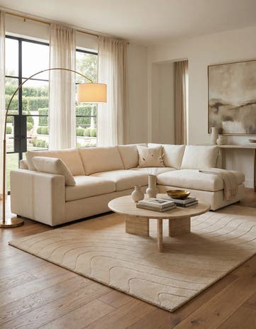 4' 11 x 6' 9 Hand Knotted Darya Wool Rug