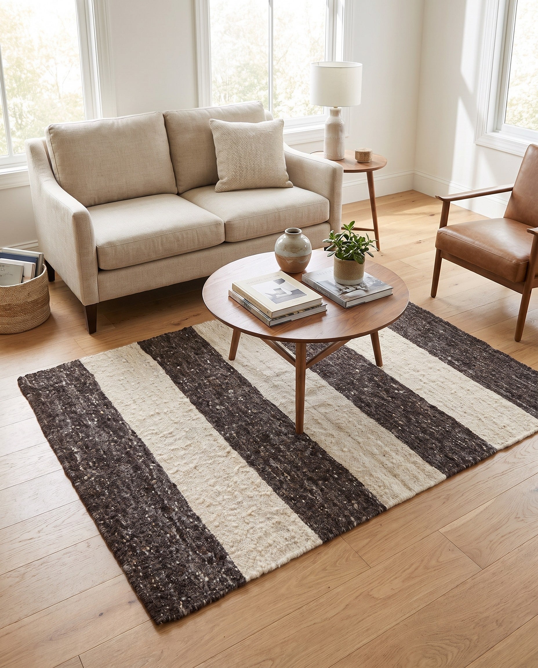4' x 5' 10 Hand Knotted Moroccan Wool Rug