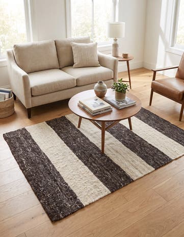 4' x 5' 10 Hand Knotted Moroccan Wool Rug