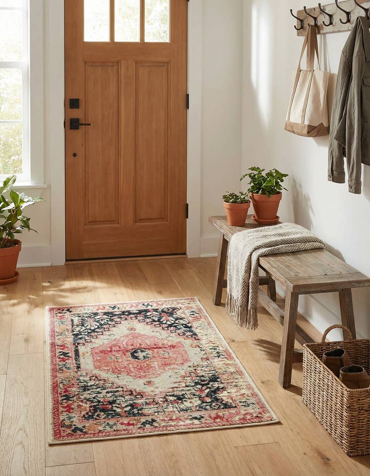 Detail image of 2' x 3' Easy-Clean Traditional Indoor / Outdoor Rug