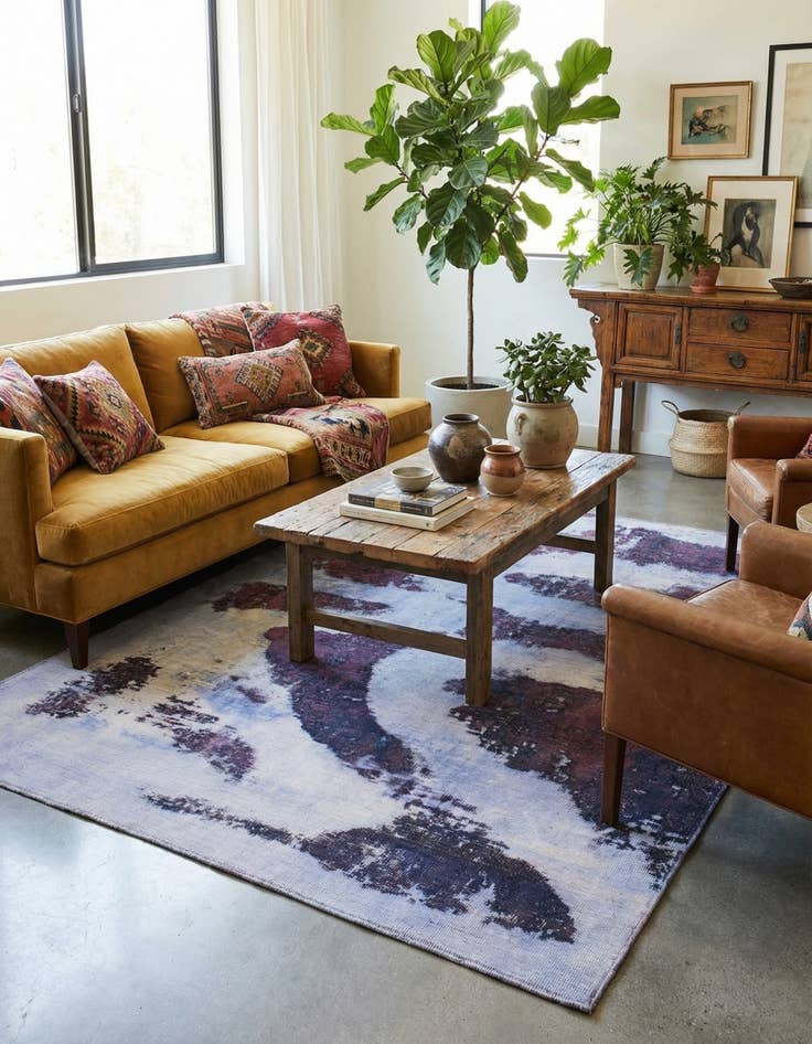 Detail image of 5' 5 x 6' 10  Hand Knotted Ultra Vintage Persian Wool Rug