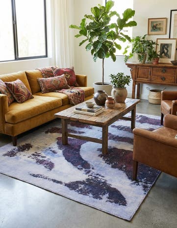 5' 5 x 6' 10 Hand Knotted Ultra Vintage Persian Wool Rug