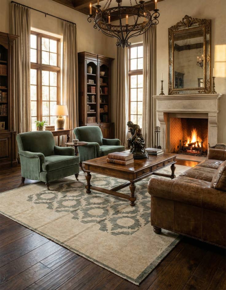 Detail image of 11' 10 x 14' 10  Hand Knotted Peshawar Ziegler Rug