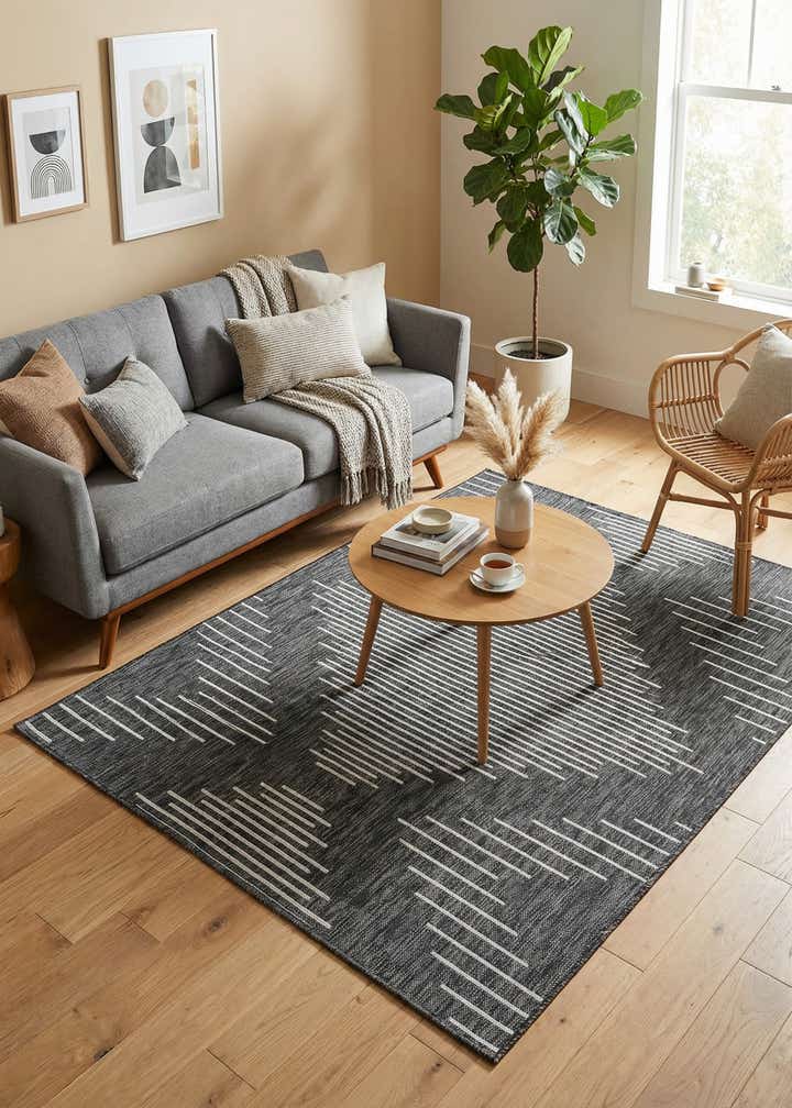 5' 3 x 7' Easy-Clean Modern Indoor / Outdoor Rug
