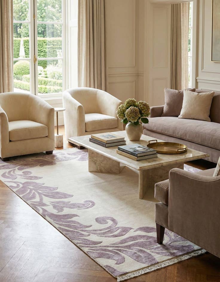 Detail image of  5' 5 x 7' 10  Hand Knotted Darya Wool Rug