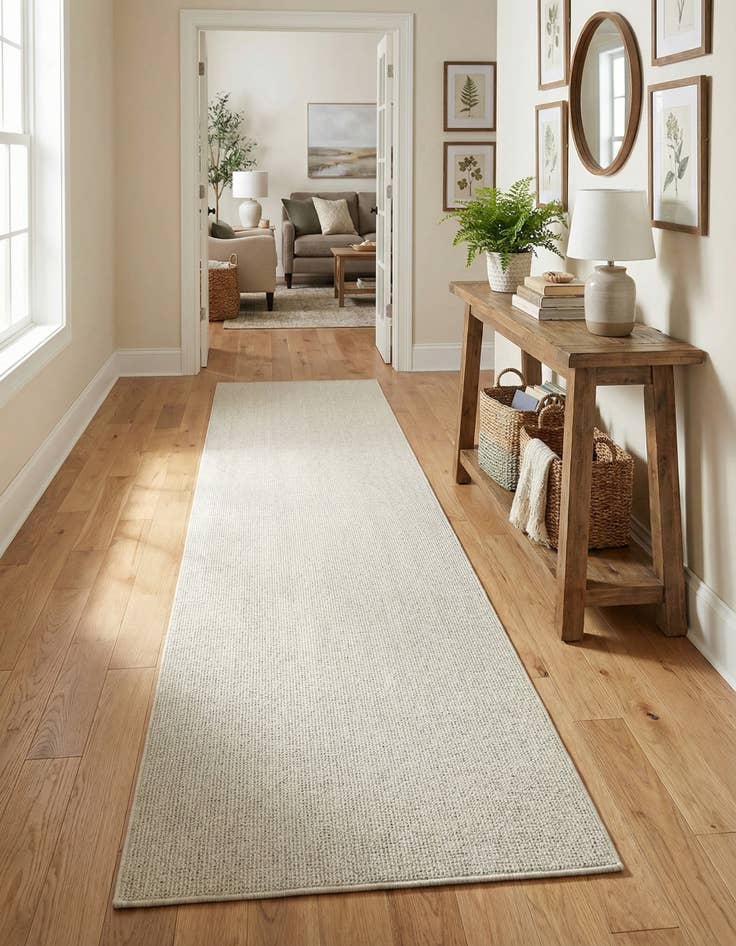 Detail image of 2' 7 x 12'  Washable Solid Indoor / Outdoor Runner Rug