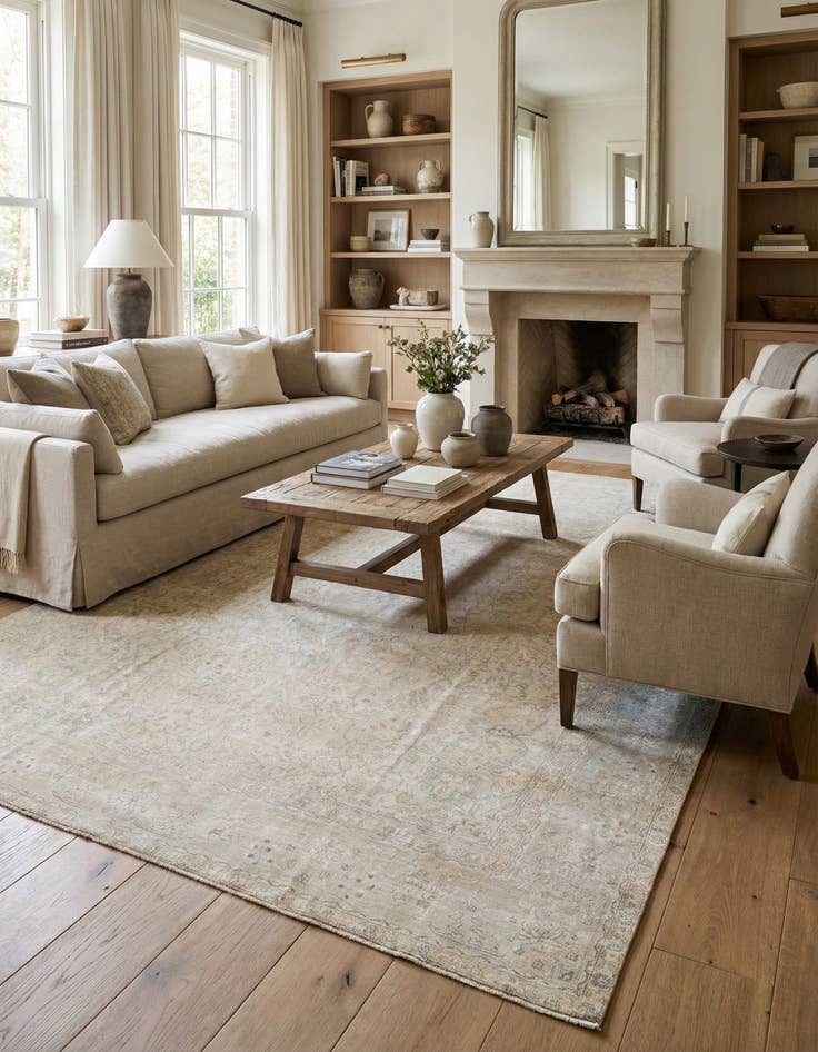 Detail image of  9' 2 x 12' 2  Hand Knotted Ultra Vintage Persian Wool Rug