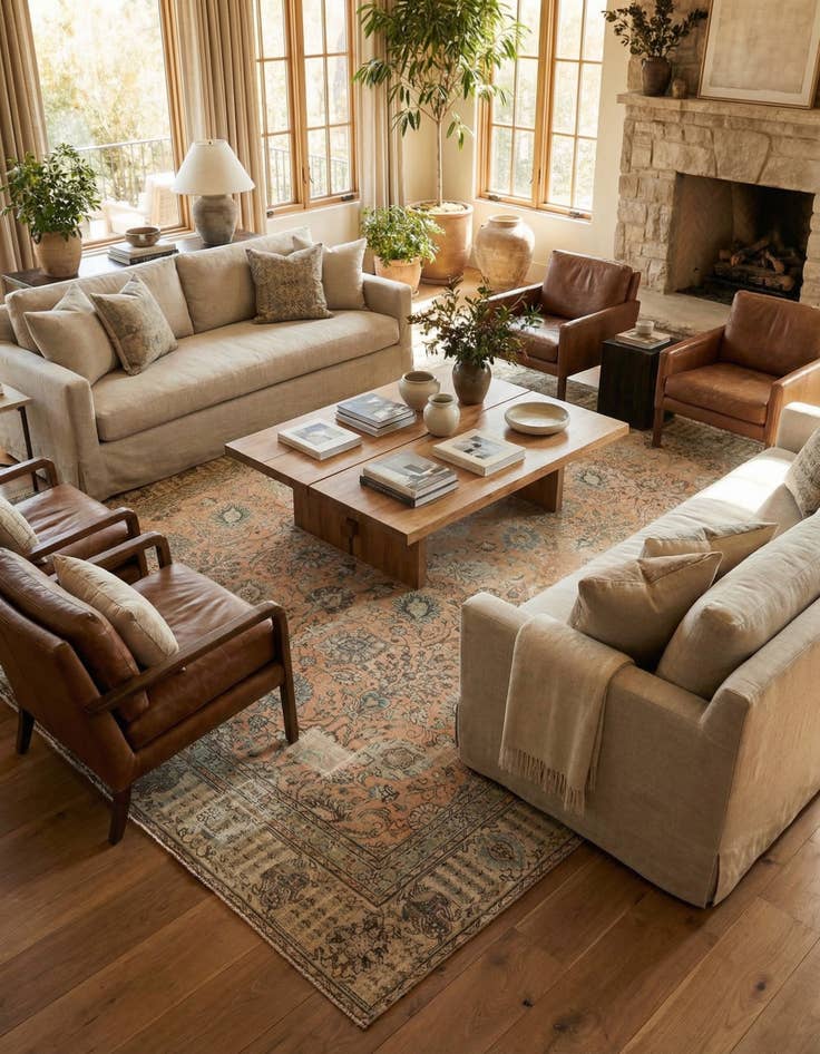 Detail image of  9' x 11' 10  Hand Knotted Ultra Vintage Persian Wool Rug