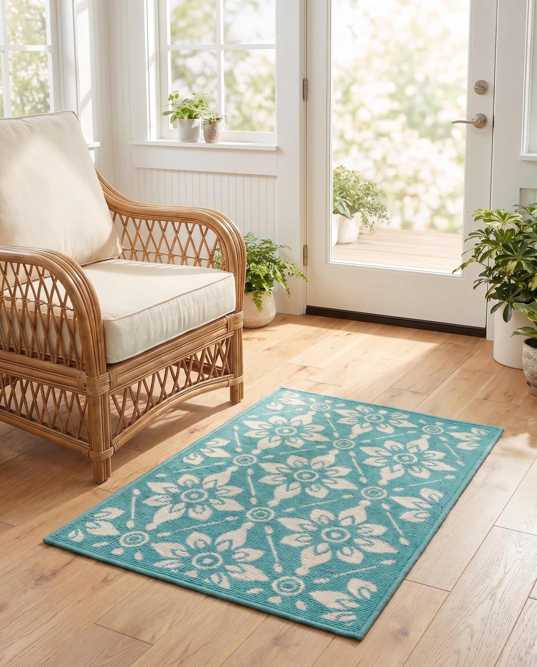2' x 3' Easy-Clean Trellis Indoor / Outdoor Rug
