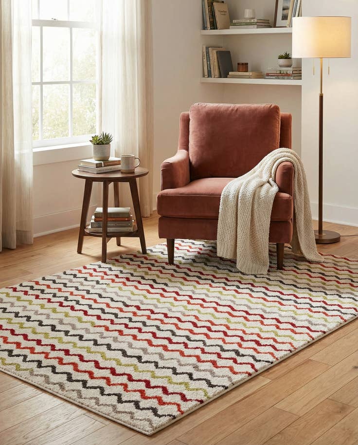 Detail image of 5' 3 x 7' 7 Multi-Tone Shag Rug