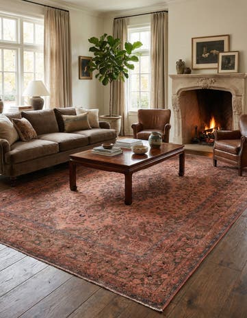 9' 5 x 12' 6 Hand Knotted Ultra Vintage Persian Wool Rug