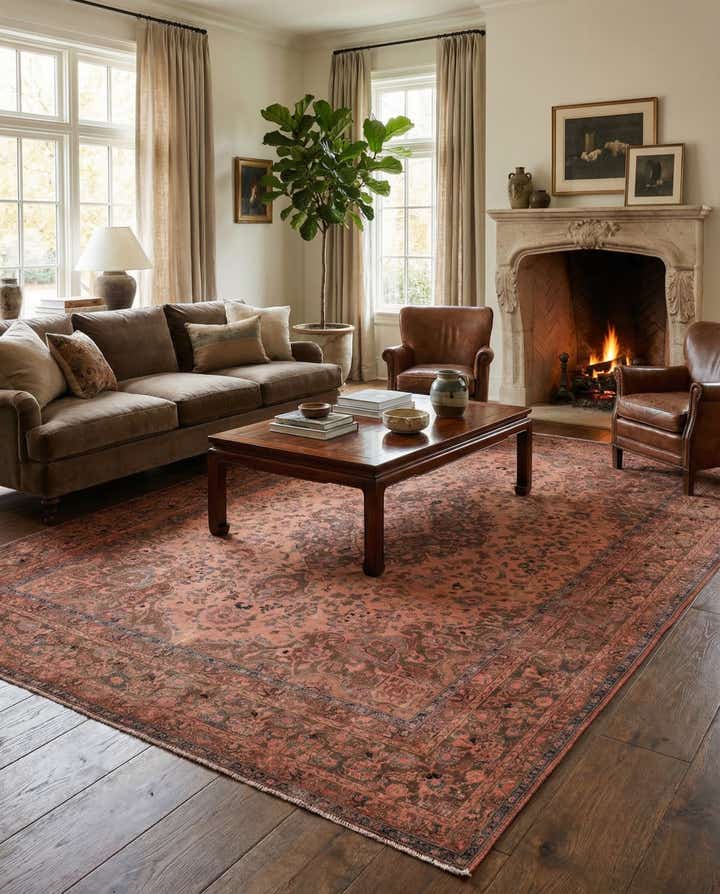 9' 5 x 12' 6 Hand Knotted Ultra Vintage Persian Wool Rug