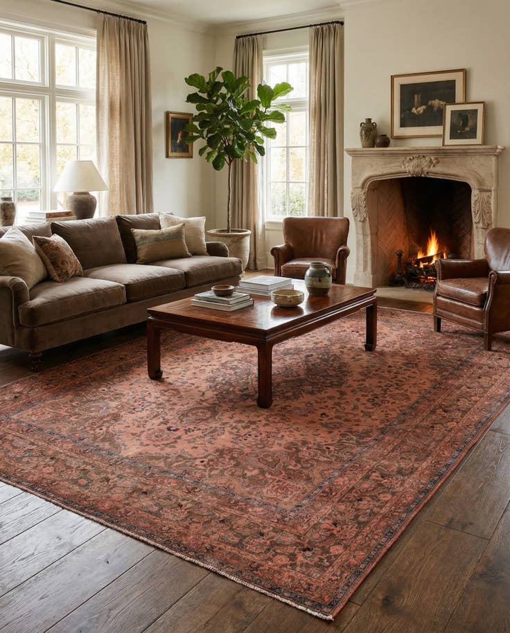 Detail image of 9' 5 x 12' 6 Hand Knotted Ultra Vintage Persian Wool Rug