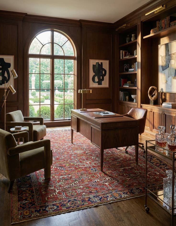 Detail image of 8' 2 x 11' 6  Hand Knotted Heriz Persian Wool Rug