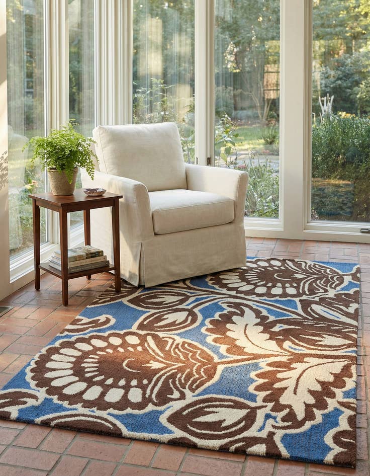 Detail image of 4' 8 x 7' 4 Agra Rug