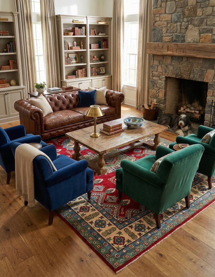 Detail image of  6' 7 x 9' 9  Hand Knotted Kazak Rug