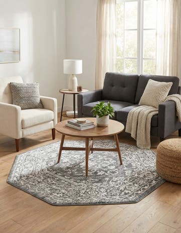 Gray Boston Octagon Rug