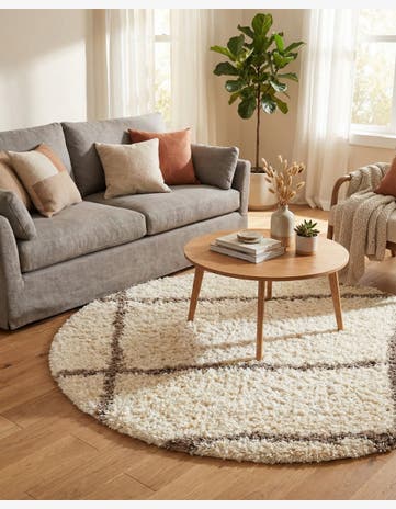 5' x 5' Infinity Shag Round Rug