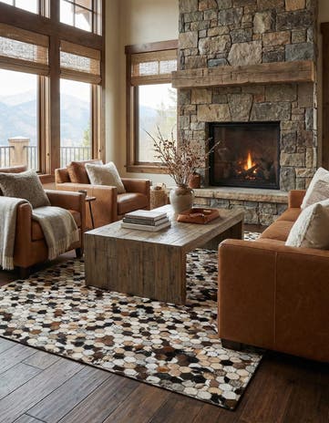 5' x 7' 11 Cowhide - Patchwork Rug