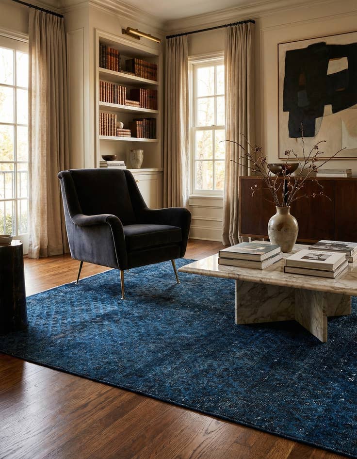 Detail image of 4' 4 x 6' 9  Hand Knotted Ultra Vintage Persian Wool Rug